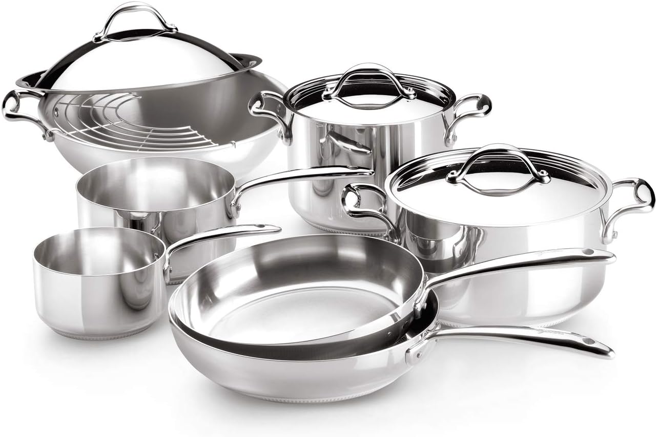 Lagostina Accademia Lagofusion Casseruola Fonda con 2 Maniglie e Coperchio Acciaio Inossidabile 24 cm