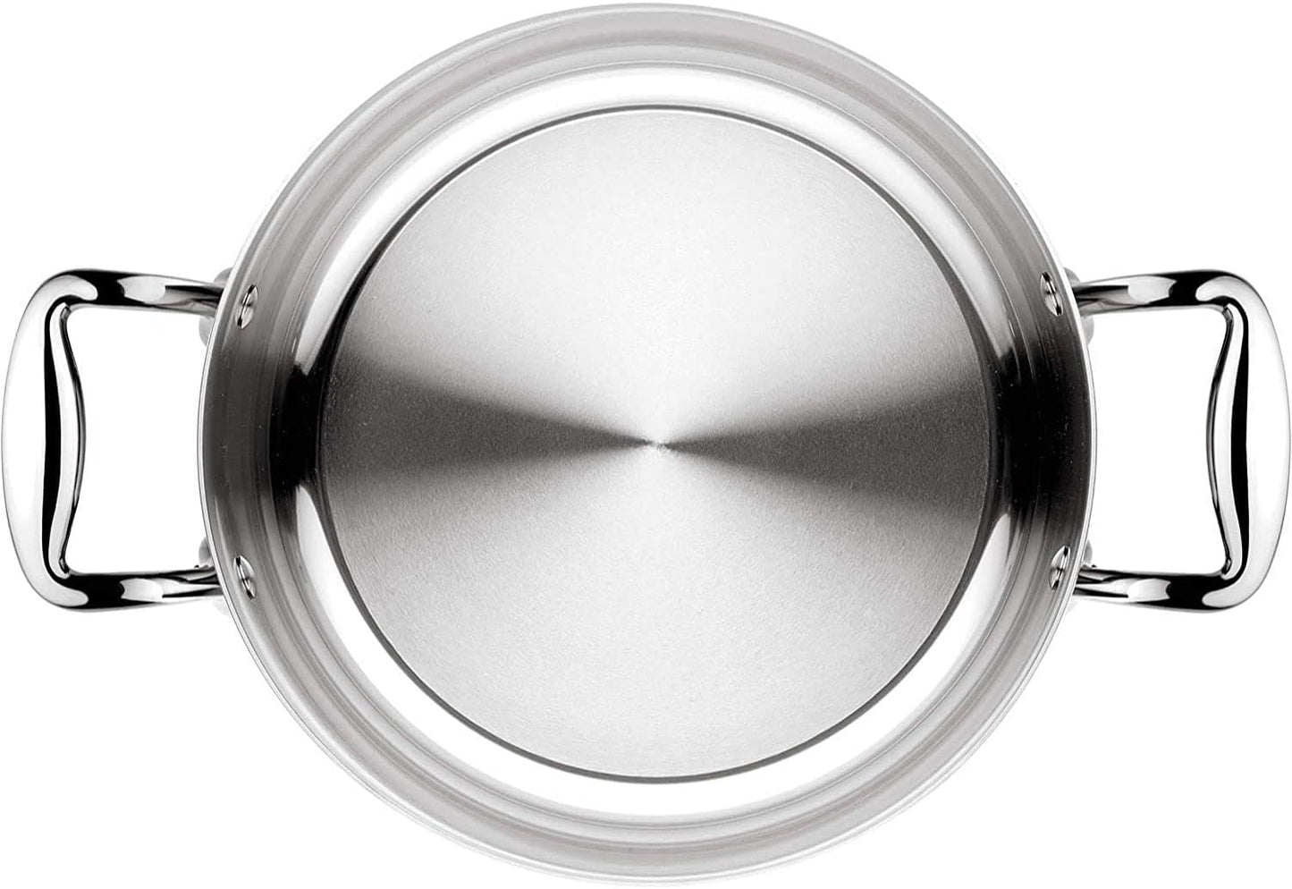 Lagostina Accademia Lagofusion Casseruola Fonda con 2 Maniglie e Coperchio Acciaio Inossidabile 24 cm