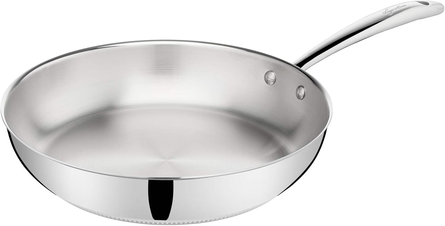 Lagostina Accademia Lagofusion Padella Acciaio Inox 18/10 Ø 26 cm Induzione Gas e Forno fino a 250 °C Finitura Lucida Esterna e Satinata Interna Fondo 5 Strati