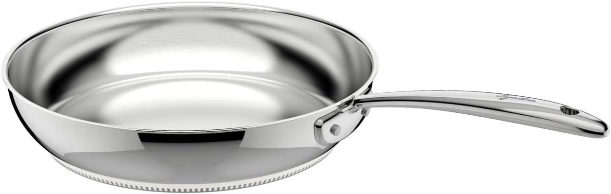 Lagostina Accademia Lagofusion Padella Acciaio Inox 18/10 Ø 26 cm Induzione Gas e Forno fino a 250 °C Finitura Lucida Esterna e Satinata Interna Fondo 5 Strati