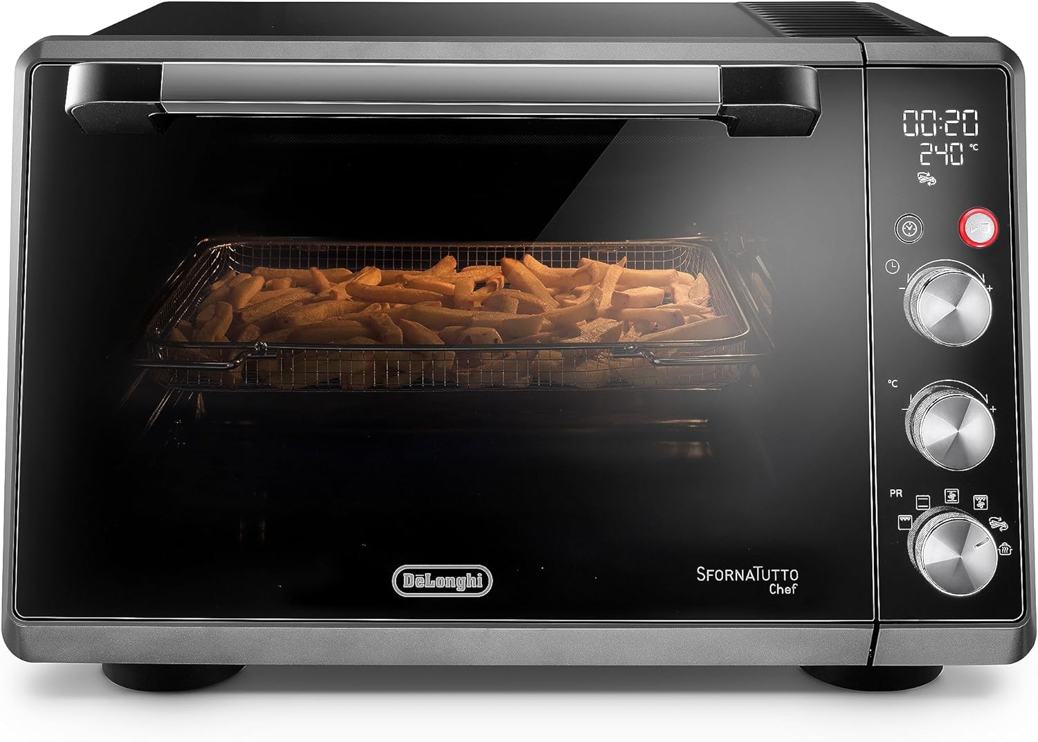 De longhi forno Sfornatutto Chef 34L nero frittura ad aria con 6