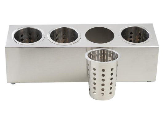 Eva scola posate 4 scomparti estraibili acciaio inossidabile 51x16x18cm
