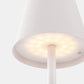 Luminart Lampada portatile a Led ricaricabile, accensione e regolazione luce touch, in alluminio bianco