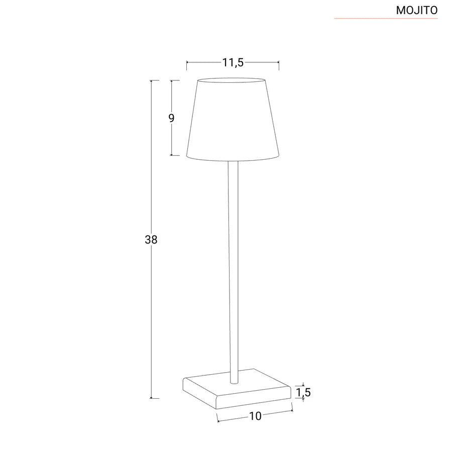 Luminart Lampada portatile a Led ricaricabile, accensione e regolazione luce touch, in alluminio bianco