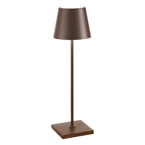 Luminart Lampada portatile a Led ricaricabile, accensione e regolazione luce touch, in alluminio rame