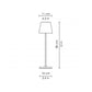 Luminart Lampada portatile a Led ricaricabile, accensione e regolazione luce touch, in alluminio rame