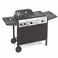 Ompagrill Barbecue Double Cooking System con Griglia in acciaio smaltato antigraffio 46 x 34 cm + Piastra 26 x 34 cm