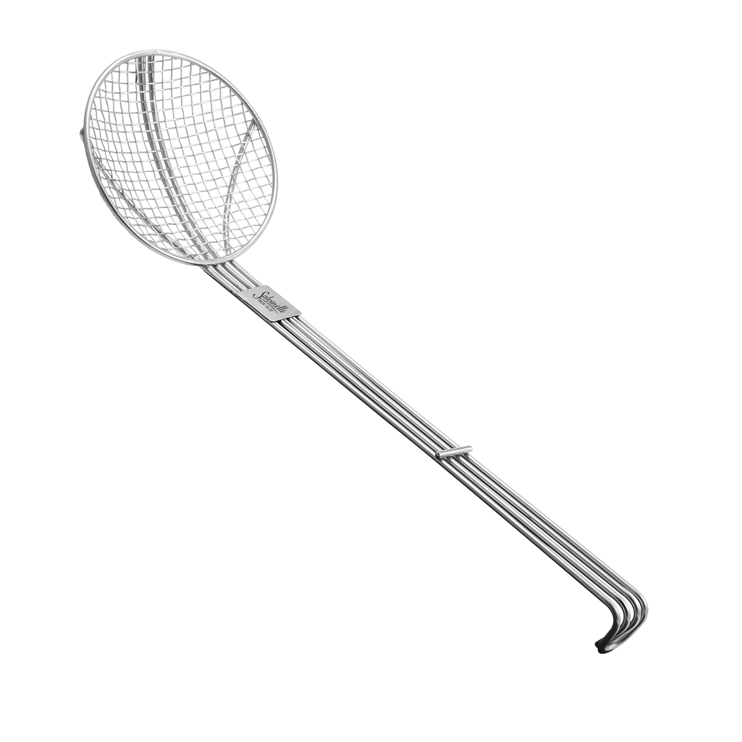 Schiumarola Salvinelli a Filo Ø 18 cm – Acciaio inox, Fori 7 mm, Lunghezza 42 cm, Professionale