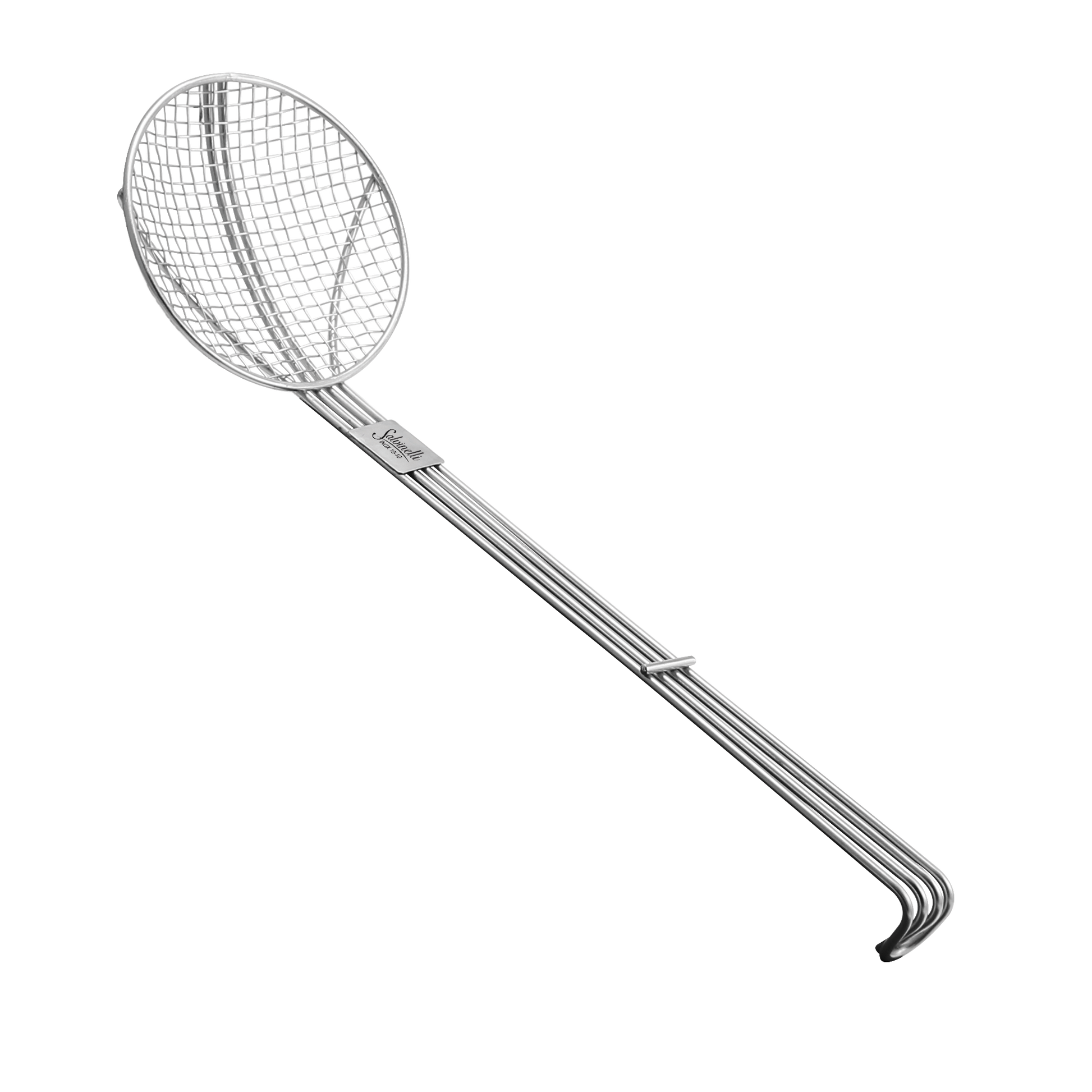 Schiumarola Salvinelli a Filo Ø 18 cm – Acciaio inox, Fori 7 mm, Lunghezza 42 cm, Professionale