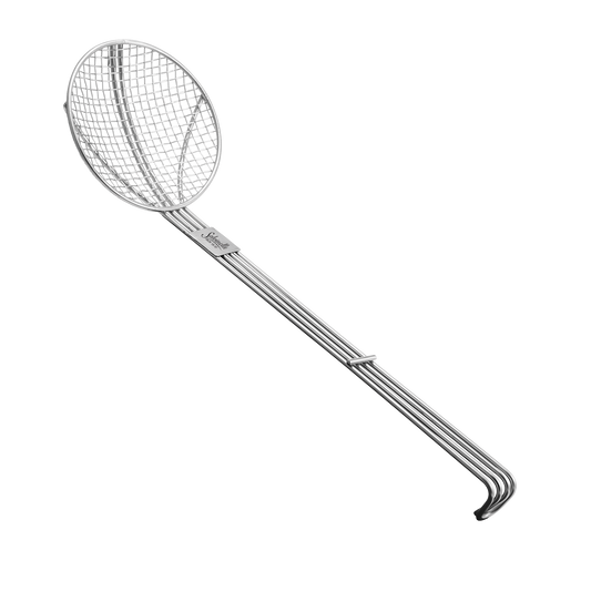 Schiumarola Salvinelli a Filo Ø 18 cm – Acciaio inox, Fori 7 mm, Lunghezza 42 cm, Professionale