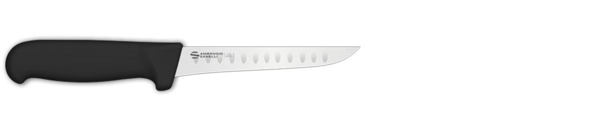 Sanelli Ambrogio coltello professionale da disosso stretto rigido alveolato Supra cm 16 SD97016