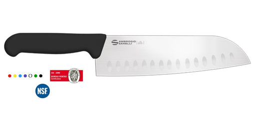 Sanelli Ambrogio coltello professionale Santoku alveolato Supra 20 cm SC50 020