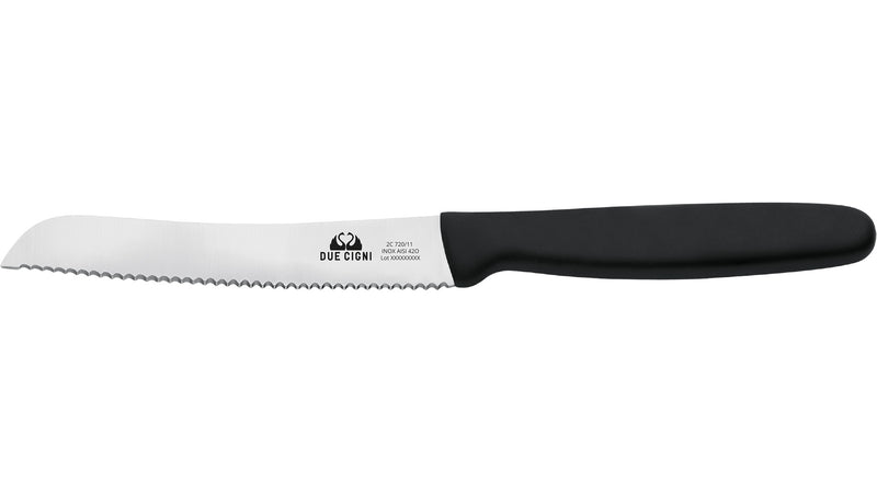 Due Cigni coltello da pomodoro, peperone e tanto altro, dentato lama 11 cm, 2C 720/11