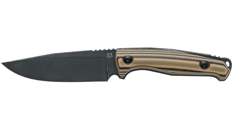 Fox Coltello TUR Lama Fissa Nera in Acciaio Inox N690Co impugnatura G10 tricolor hundle FX-529TR