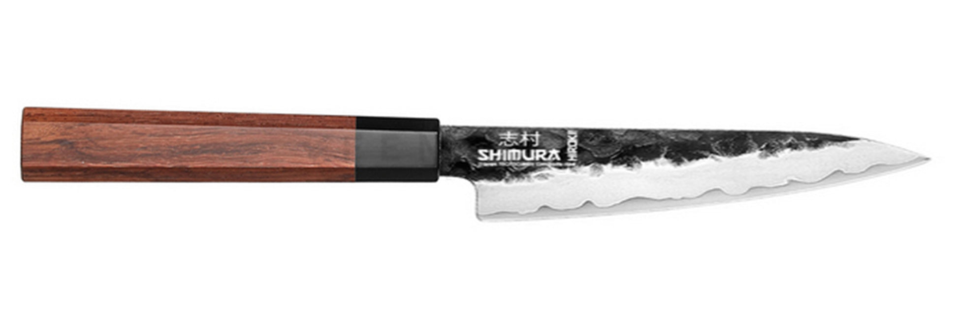 Shimura HIROKI Utility damascato martellato tre starti 5,5"/14 cm