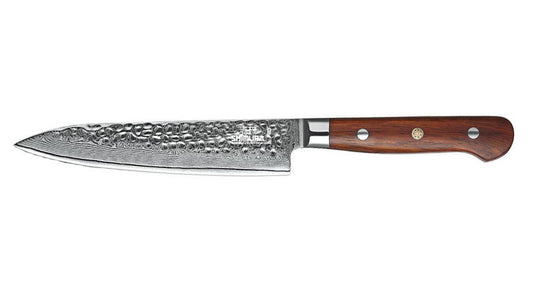 Shimura PRO coltello Utility damascato martellato 67 strati 6"/15 cm