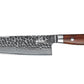 Shimura Pro coltello Santoku damascato martellato 67 strati 7"/18 cm