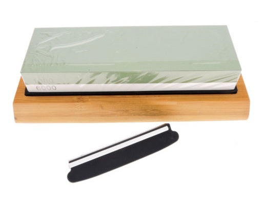 Shimura Pietra per affilare 1000/6000 con supporto in legno