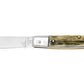 Coltello Pattada impugnatura in corno grezzo lunghezza totale inox 18cm