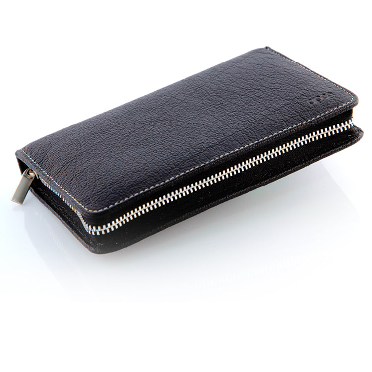 Alpen set manicure da 7 pezzi inox astuccio in pelle nero 6825R