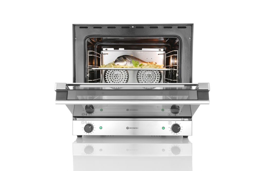 Forno a Convezione Professionale HENDI H90 2670W – 4 Teglie Incluse