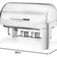 Scaldavivande con Coperchio Arrotolabile 180° Gastronorm 1/1 HENDI Kitchen Line