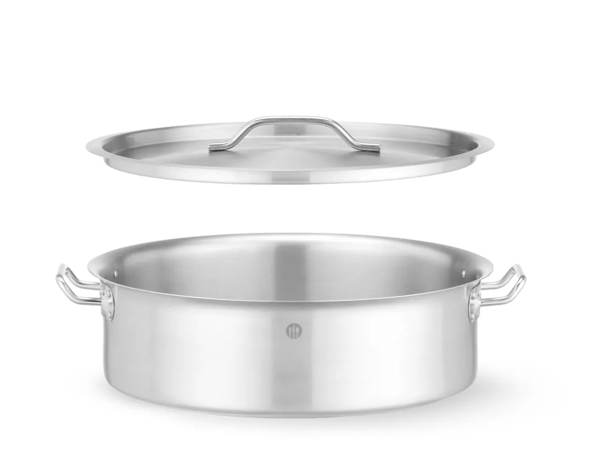 Hendi Pentola da stufato con coperchio 10,8L Ø360x(H)110mm adatto a a tutte le fonti di calore