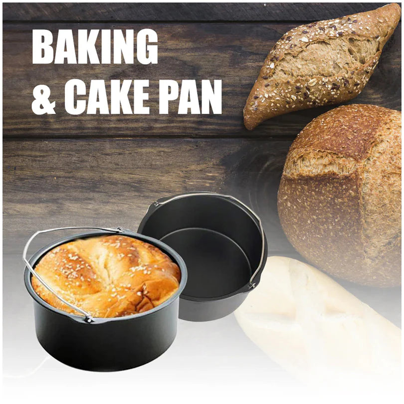 Patisse Stampo alto con maniglia per torta e pane adatto per friggitrice ad aria calda cm Ø20x7,5