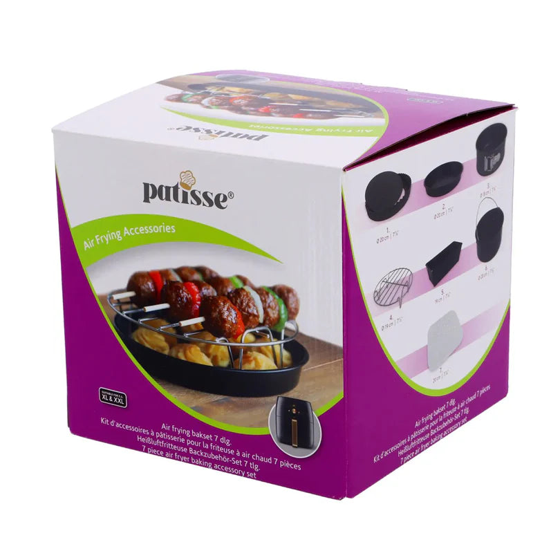 Patisse set di 7 pezzi, accessori per friggitrice ad aria da utilizzare come forno, per dolci e salati