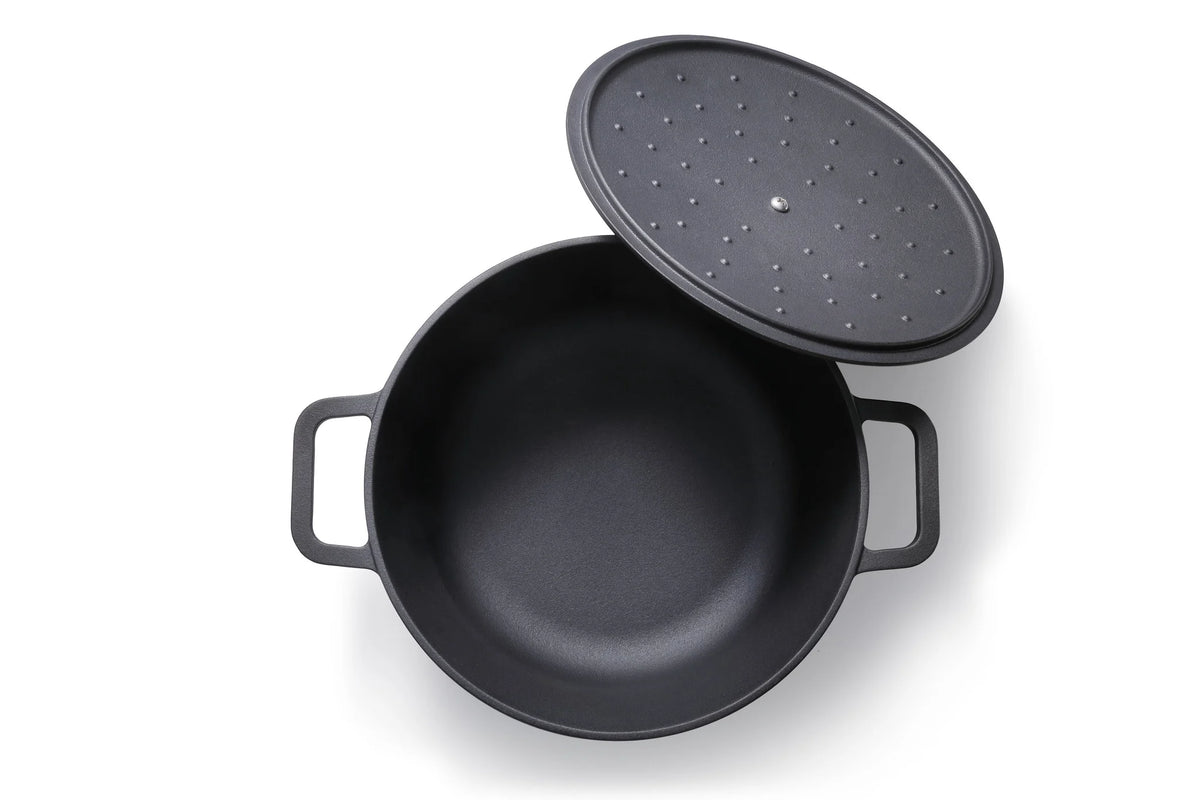 Skottsberg Casseruola in Ghisa ø 28 cm 5,5L | Senza PFOA e PTFE | Con Coperchio