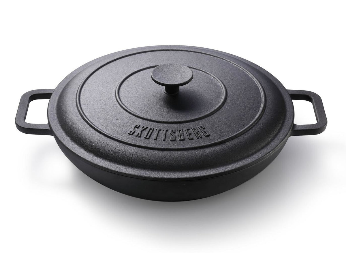 Skottsberg Casseruola in Ghisa ø 31,5 cm 3L | Senza PFOA e PTFE | Con Coperchio