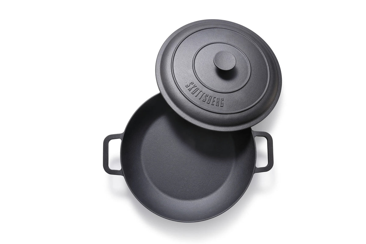 Skottsberg Casseruola in Ghisa ø 31,5 cm 3L | Senza PFOA e PTFE | Con Coperchio