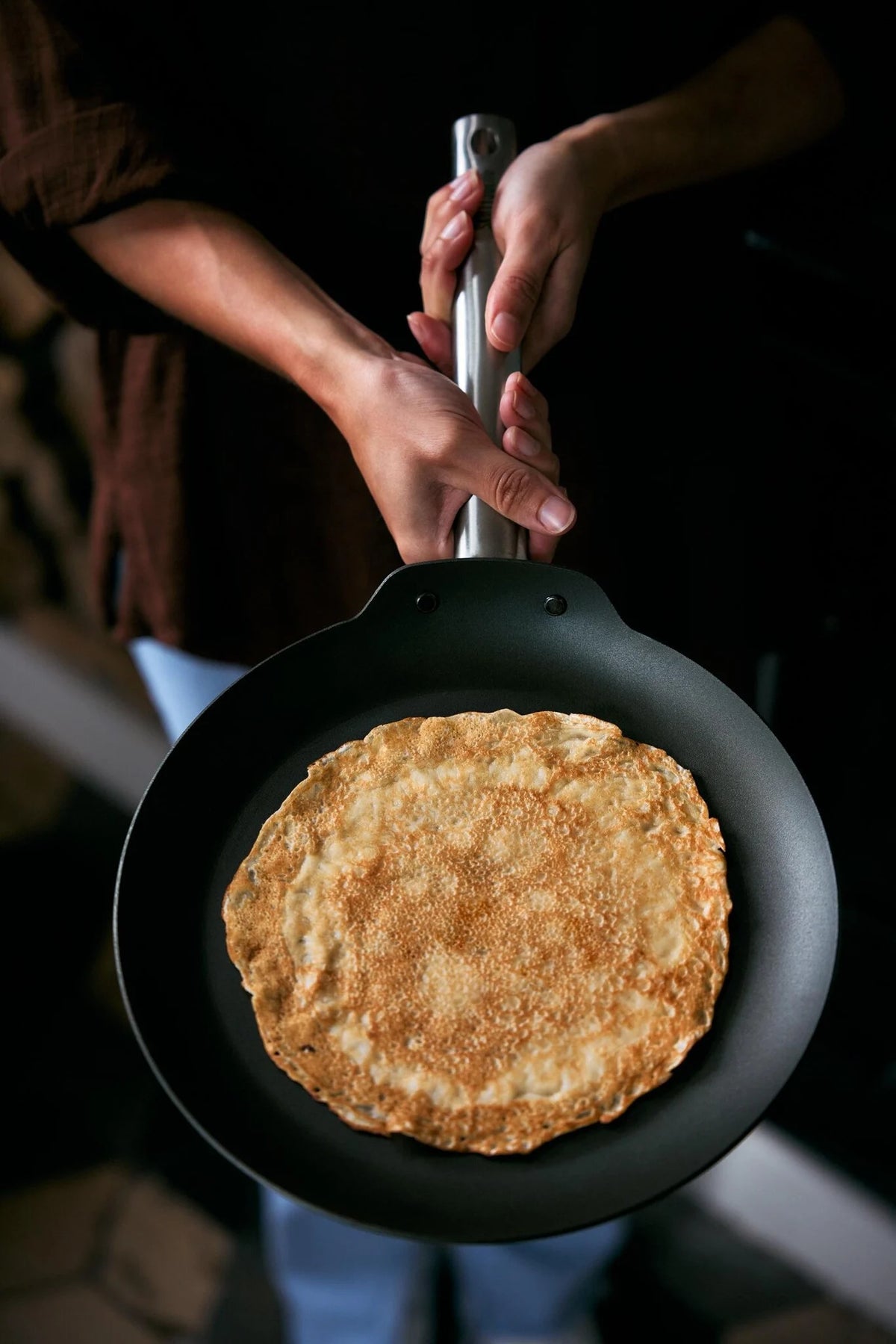 Skottsberg Padella per Crepes e Pancake in Acciaio al Carbonio ø 28 cm | La Tecnologia che Trasforma la Cucina | Senza PFOA e PTFE