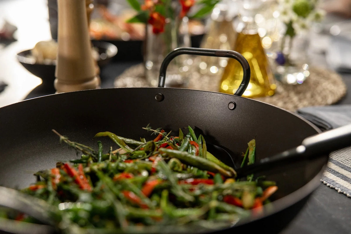 Skottsberg Wok Wadjan in Acciaio al Carbonio ø 34 cm | La Tecnologia che Trasforma la Cucina | Senza PFOA e PTFE