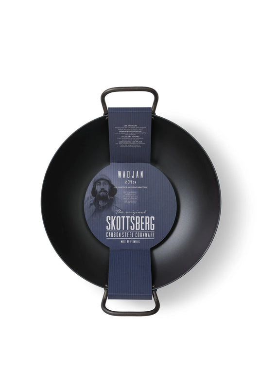 Skottsberg Wok Wadjan in Acciaio al Carbonio ø 34 cm | La Tecnologia che Trasforma la Cucina | Senza PFOA e PTFE