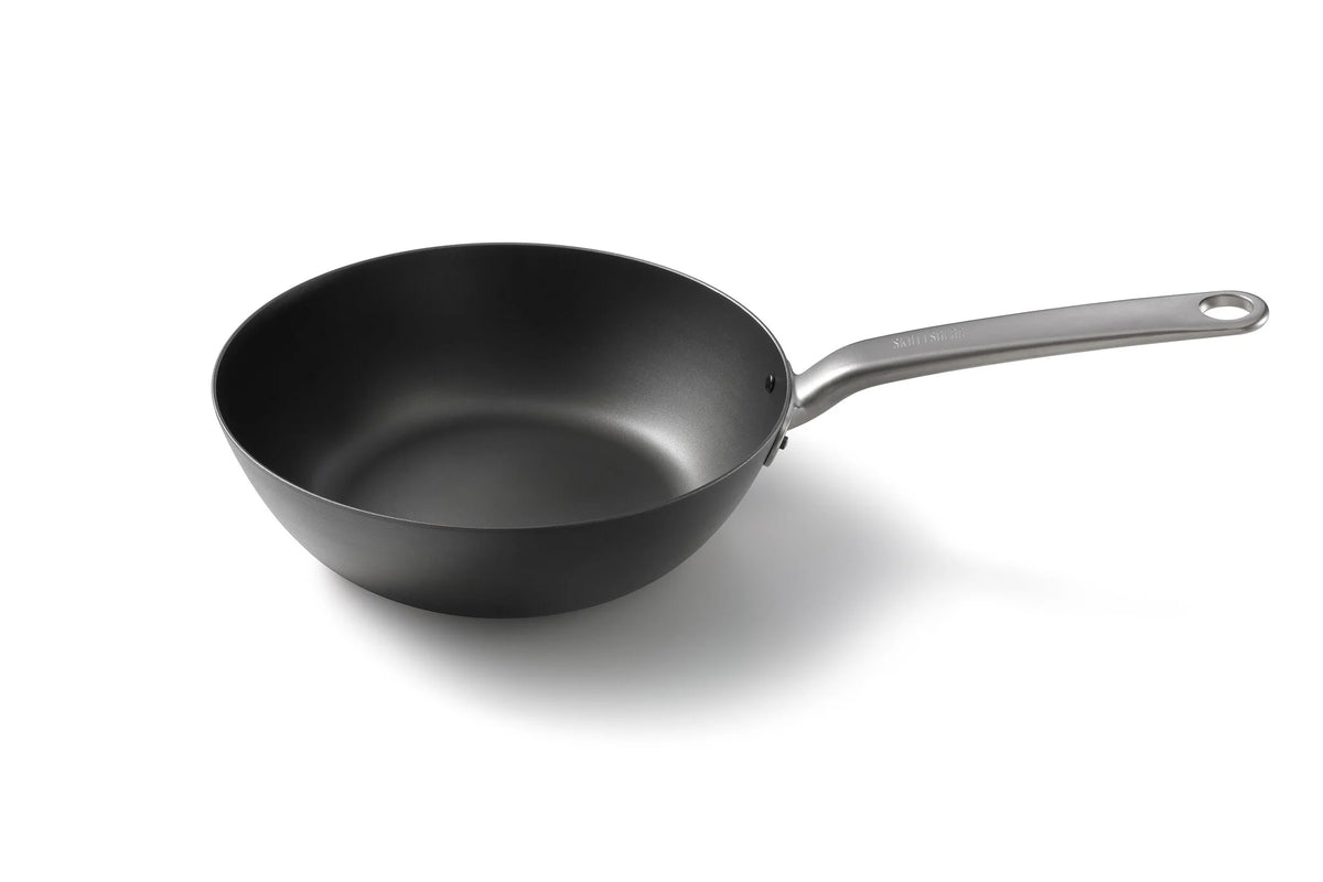 Skottsberg Wok cm 28 in Acciaio al Carbonio | La Tecnologia che Trasforma la Cucina | Senza PFOA e PTFE
