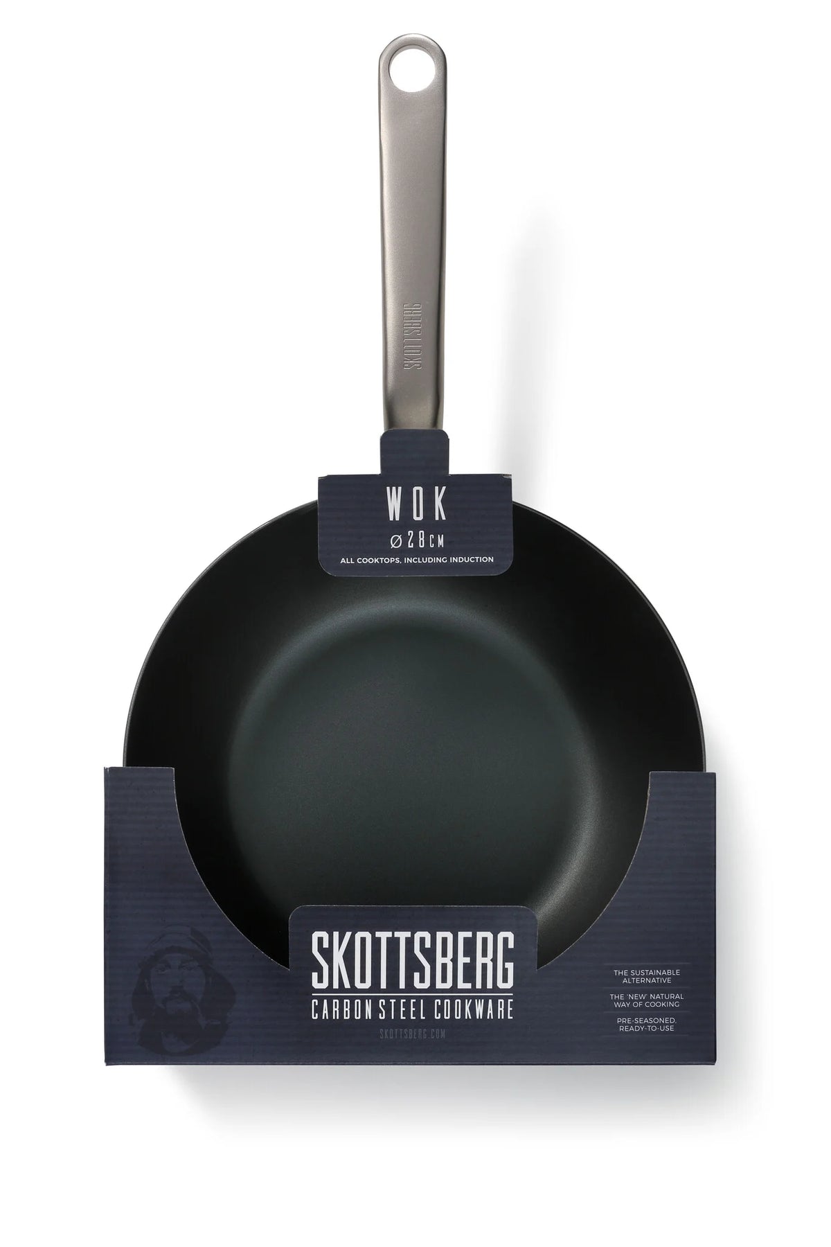 Skottsberg Wok in Acciaio al Carbonio ø 24 cm | La Tecnologia che Trasforma la Cucina | Senza PFOA e PTFE