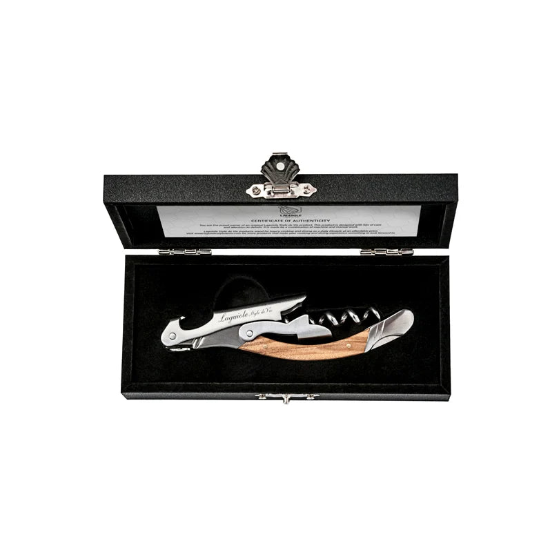 Laguiole Style cavatappi Luxury Line Olive Wood