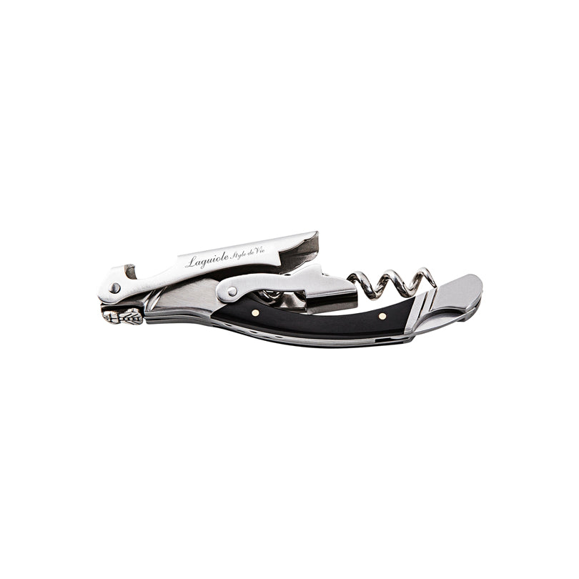 Laguiole Style cavatappi Luxury Line Black Pakka