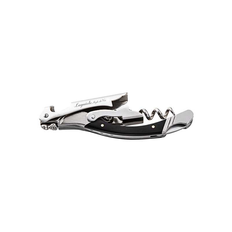 Laguiole Style cavatappi Luxury Line Black Pakka
