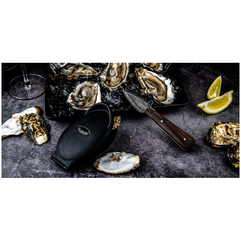 Laguiole Style de Vie Luxury Line, set per ostriche in Wengé con supporto in silicone