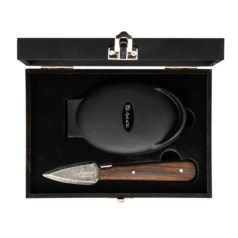 Laguiole Style de Vie Luxury Line, set per ostriche in Wengé con supporto in silicone