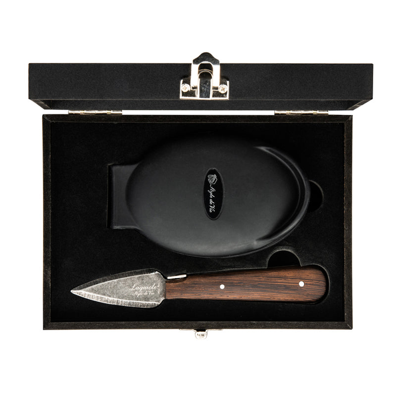 Laguiole Style de Vie Luxury Line, set per ostriche in Wengé con supporto in silicone