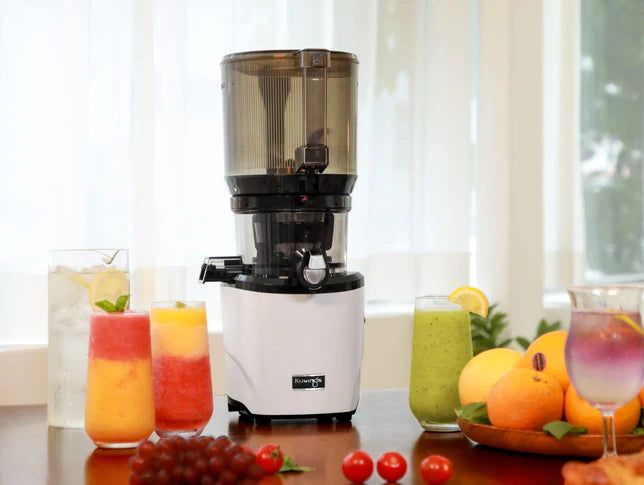 Kuvings Slow Juicer AUTO10S, silver, estrattore a freddo 50 giri al minuto + Ice Cream – Filtro per Gelati e Sorbetti