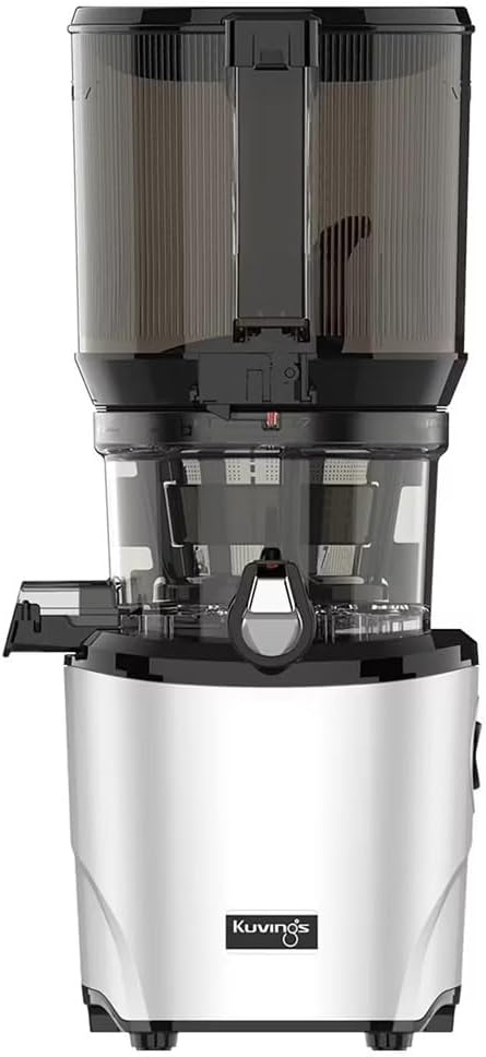 Kuvings Slow Juicer AUTO10S, silver, estrattore a freddo 50 giri al minuto + Ice Cream – Filtro per Gelati e Sorbetti