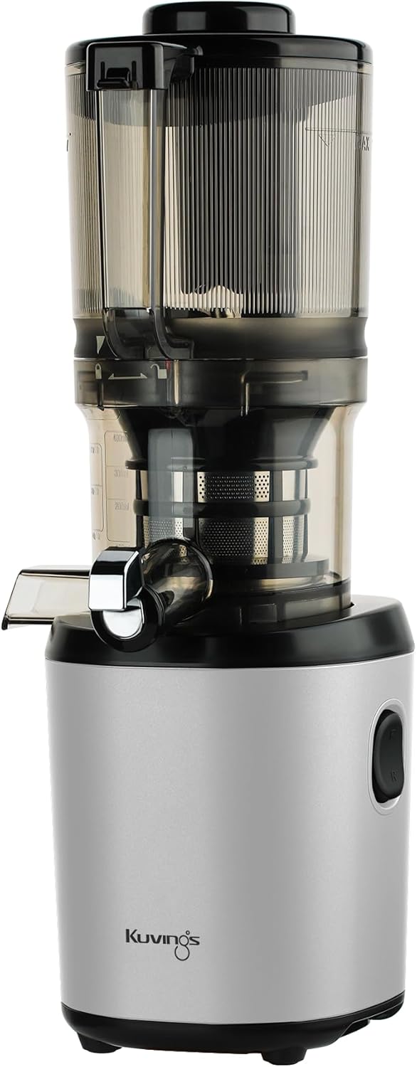 Kuvings AUTO6 Estrattore 200W Silver, Slow Juicer Automatico con Filtro da Gelato