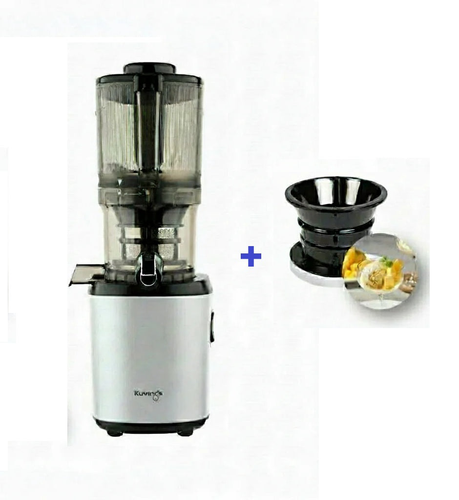Kuvings AUTO6 Estrattore 200W Silver, Slow Juicer Automatico con Filtro da Gelato