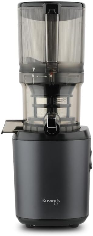 Kuvings AUTO6 Estrattore 200W Silver, Slow Juicer Automatico con Filtro da Gelato black