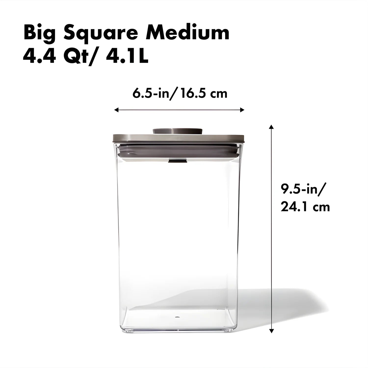 Pop OXO Steel contenitore per dispesa apribile con una mano 4,2L
