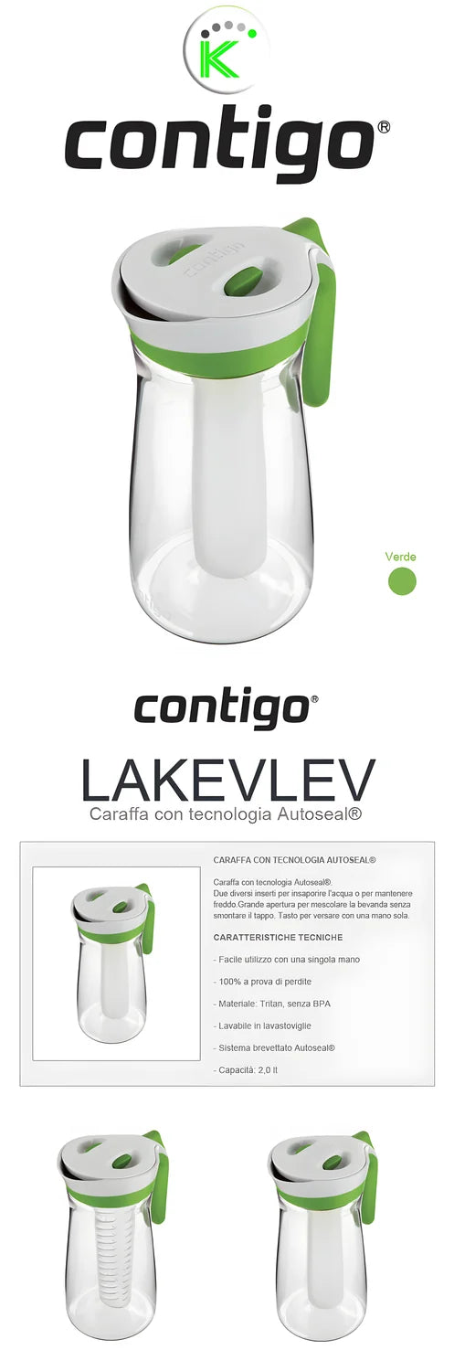 Caraffa Contigo con tecnologia Autoseal® 2 litri CNG LAKE.01